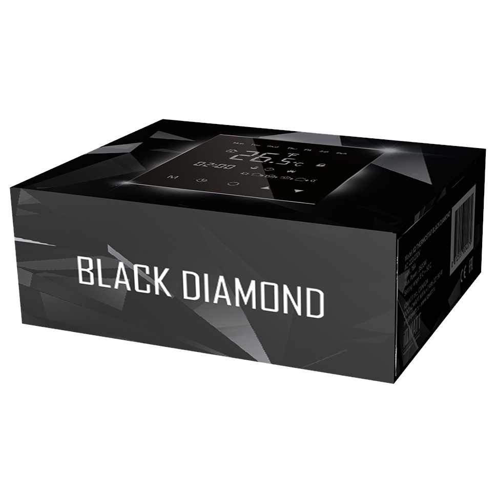 Терморегулятор с зеркальным сенсорным дисплеем BLACK DIAMOND