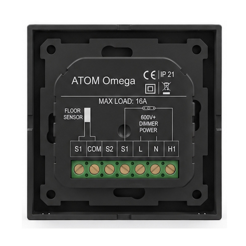 Терморегулятор ATOM Omega Wi-Fi черный